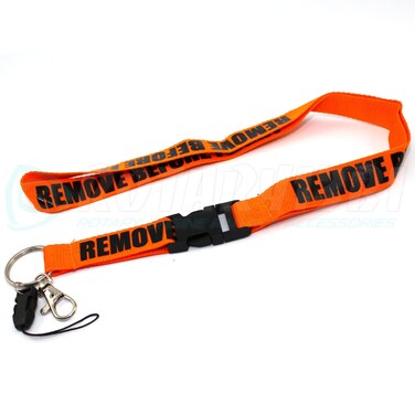 Rotary13B1 Remove Before Flight Lanyard  OrangeBlack
