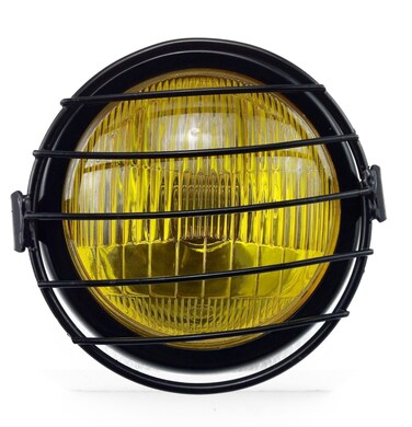 TASWK 65 Motorcycle Headlight Grill Side Mount Cover Mask For Yamaha Suzuki Amber Lens