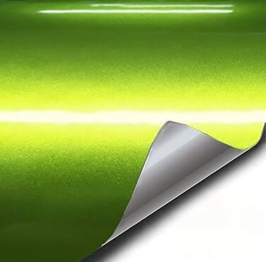 VViViD XPO Gloss Viper Lime Green Liquid Metal Vinyl Car Wrap Film DIY Easy to Install NoMess Decal 1ft x 5ft