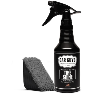 Car Guys Tire Shine Spray  Best Tire Dressing Car Care Kit for Car Tires After a Car Wash  Car Detailing Kit for Wheels and Tires with Included Tire Shine Applicator  by Auto Detailing Supplies