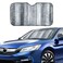 VaygWay Windshield Sun Shade Car Foldable Window Cover Visor Shield UV Rays Reflector Auto Accordion Protector Front Window SUV Heat Blocker 53 x 27 Metallic Reflective Large Vehicle Sunshade