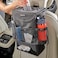 High Road StashAway Seat Back Organizer with Large Waterproof Trash Can Universal Tissue Box Holder and Mesh Storage Pockets