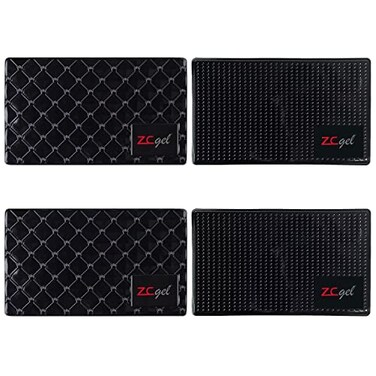 ZC GEL Sticky Dash Pad 4 Pack Removable and Traceless Car Dashboard Mat with Heat Resistant Sticky NonSlip Dashboard Gel Pad for Cell Phone Sunglasses Keys Coins and More Size 59 x 35