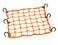 15x15 PowerTye Mfg Cargo Net featuring 6 Adjustable Hooks  Tight 2x2 Mesh Orange