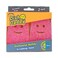Scrub Daddy Dish Wand Scrubbing Brush Replacement Heads Soap Dispensing Dish Brushes Texture Changing Washing Up Sponges Detachable Dish Daddy Head Sponge Refills Pink 2 Pack
