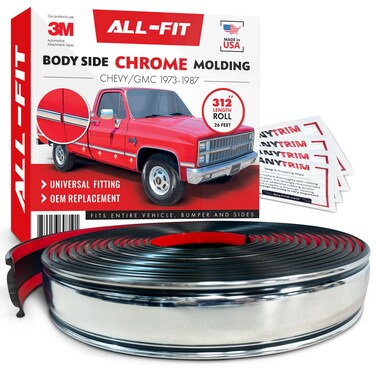 AllFit Automotive Original Square Body Style Replacement Side Molding Trim for 197387 ChevyGMC Pickup C10 C20 C30 K10 K20 K30 V10 SB  26 feet 225  Made in USA
