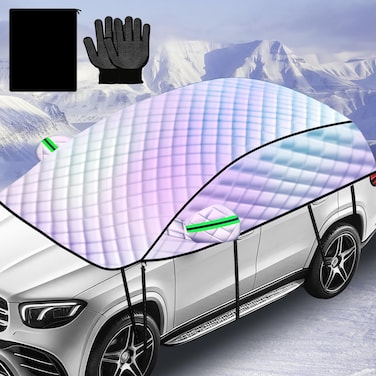 COJOSQC Magnetic Car Windshield Outside Cover Ice and Snow Protector with Side Mirror Covers Winter Automotive Exterior rain Freeze LSSnow CoverXXL4m