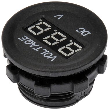 Dorman 84621 12V DC Digital Voltmeter Universal Fit White
