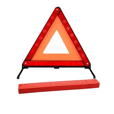 AISIBO Reflective Triple Triangle Car Warning Sign Roadside Hazard Sign Emergency Breakdown Board Safety Triangle Warning Kit Foldable Car Roadside Emergency Kit