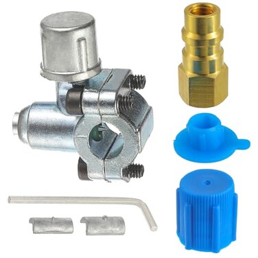 EPLZON R12 to R134A Bullet Piercing Valve Kit with Dust Cap Converts Fit 716 Inch Low Side Port BPV31 Bullet Piercing Tap Valve universal refrigerator card sleeves
