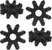 JJLFresheners 4Pcs Black Flexible Steering Coupler Replacement 563152K000FFF Nylon Pad Plastic Rubber Wheel Steering Coupling Steering Column Motor Compatible with Hyundai and Kia Power Steering
