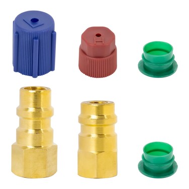 Fourtry R12 to R134a Conversion Fitting Adapter Kit  R12 to R134a Retrofit Kit with HighLow Side Fitting Conversion Kit with Fitting Port 14 to 716 Fit for Car AC Air Conditioner Refrigerant