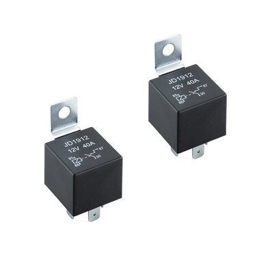 KD KISONIED JD1912 Automotive Relay with Iron Bracket 12V 40A 4Pin for Cars Trucks Vans Motorcycles Boats Switches Diesel Engines Starters Pack of 2