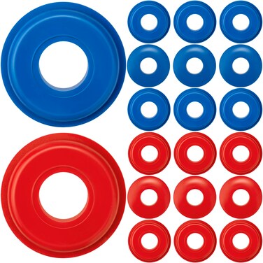 OIIKI 20PCS Glad Hand Seals Rubber Round Grommets Gaskets Truck Seals Accessories Glad Hand Seal Washers for Semi Trucks Trailers Tractors 10pcs Red 10pcs Blue