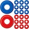 OIIKI 20PCS Glad Hand Seals Rubber Round Grommets Gaskets Truck Seals Accessories Glad Hand Seal Washers for Semi Trucks Trailers Tractors 10pcs Red 10pcs Blue