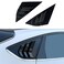 MICROCK Rear Side Window Louvers Racing Style Triangular Window Glass Blinds for Ford Focus ST RS MK3 Hatchback 2012 2013 2014 2015 2016 2017 2018 Glossy Black