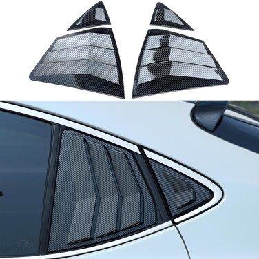 KEALAS for 9th Gen Camry Sport Style Rear Side Window Louvers Air Vent Scoop Shades Cover Trim for Toyota Camry 2025Carbon Fiber Style