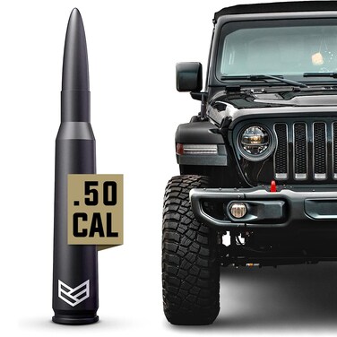 Ronin Factory Bullet Antenna for Jeep JK Wrangler 2007Present  Anti Theft Thread Locking  Short Replacement Antenna
