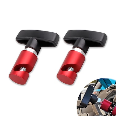 ZBGUN Pack2 Car Engine Hood Lift Rod Retainer Alloy Buckle Lift Rod Fixation Safety Antipinch Device Trunk Air Pressure Rod Antislip Shock Absorber Strut Tool Universal for Most Cars Red