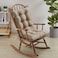 Sweet Home Collection Rocking Chair Cushion Premium Tufted Pads Non Skid Slip Backed Set of Upper and Lower with Ties 1 Count Pack of 1 Taupe