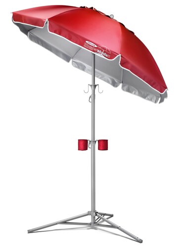 Wondershade Portable Sun Shade Umbrella Lightweight Adjustable Instant Sun Protection  Red
