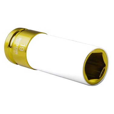 RIGOR 11504 19mm NonMarring Lug Nut Socket  Wheel Protector Impact Socket  12 Drive 6 Point CRMO Metric
