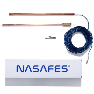 Nasafes Grounding Rod For Electric Fence And Generator Grounding Kit Portable Plug  Play Copper Grounding Rod With Ground Wire And Alligator Clip For Fast Connect