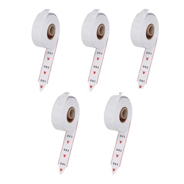 KOQICALL Take a Number Tickets 5 Rolls of 3 Digits for KT Ticket Dispenser Queue Calling System 2000 Ticket Roll 000999 White