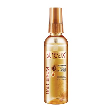 Streax Hair Serum for Women  Men  Contains Walnut Oil  Instant Shine  Smoothness  Regular use Hair Serum for Dry  Wet Hair  Gives frizzfree Hair  Soft  Silky Touch  100ml