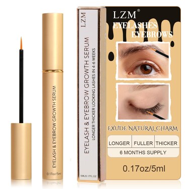 LZM Lash Serum Eyelash Serum for Growth and Thickness Eyelash Growth Serum for Longer Thicker Healthier Lashes Rapid Lash Growth Serum Eyebrow Growth Eye Lash Serum