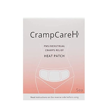 CrampCareH 5 Patches PMSMenstrual Cramps Relief Heat Patch with Wide Wings FDA Registered
