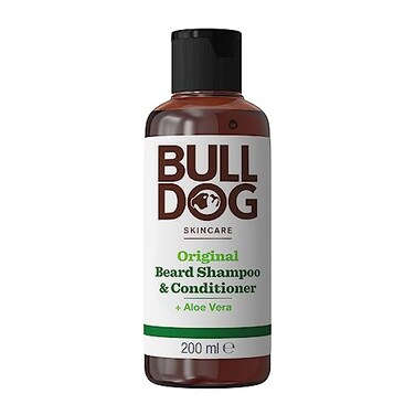 Bull Dog Original 2 in 1 Beard Shampoo  Conditioner For Men Contains Aloe Vera Camelina Oil And Green Tea Deep Cleansing leaves beard soft fresh nourished and conditioned Everyday Use 200ML