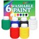 EXTRIC Washable Paint for Kids  6 Count Finger Paint 2 oz Each Tempera Paint  Non Toxic Kids Paint for Art Craft  Kids Paint Set for School and Home Projects  Toddler Art Supplies Kit