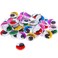 EMAAN 240 Pieces 15mm Wiggle Eyes Multi Color Google Eyes with Self Adhesive Eyelash Googly Eyes