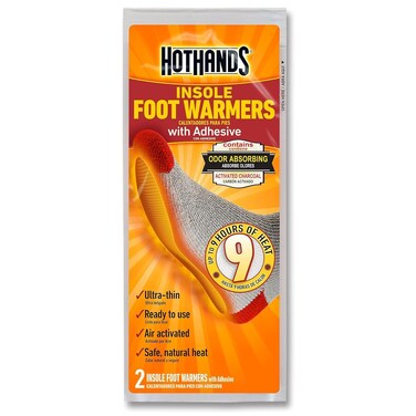 HotHands Insole Foot Warmers with Adhesive  Long Lasting Safe Natural Odorless Air Activated Warmers  Up to 9 Hours of Heat