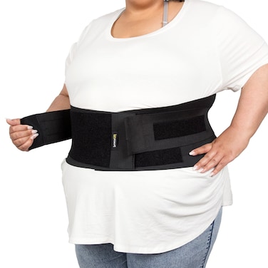 BraceUP Plus Size Back Brace for Woman and Man  3XL to 5XL Extra Large Lower Back Support with Straps and Compressions Herniated Disc Back Pain Relief Abdominal Plus Size Binder 4XL