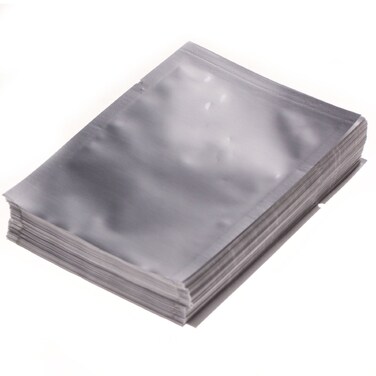 Lexpon 100 x Silver Aluminum Foil Mylar Vacuum Seal Food Bags for Kitchen