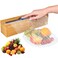 Green Stand Market  Plastic Wrap Dispenser with Cutter  Fits 12 Rolls  Mountable  Cuts Plastic Wrap Saran Wrap Cling Wrap Aluminum Foil Wax Paper