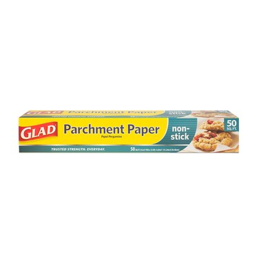 Glad Parchment Paper for Baking  Rolled Parchment Paper for Baking and Food Storage  50 Square Feet White Parchment Baking Paper from Glad for Everyday Use