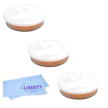 Stay Dri Hearing Aid Dehumidifier Refill Desiccant 3 Pack with Liberty Cleaning Cloth