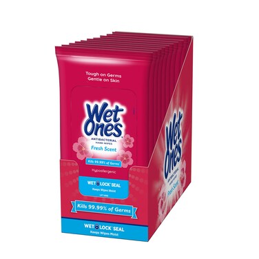 Wet Ones Antibacterial Hand Wipes Fresh Scent 20 Count Packaging May Vary
