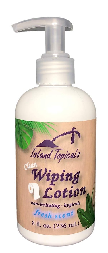 Island Topicals Wiping Lotion  Experience Clean With Less Toilet Paper  8 oz Bottle Fresh Scent
