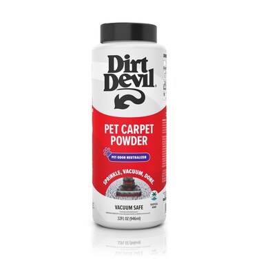Dirt Devil 32 oz Pet Carpet Powder Room Refresher Pet Odor Eliminator Vacuum Cleaner Safe Tropical Wind Scent AD31211 White