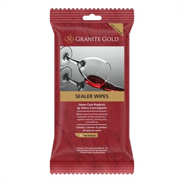 Granite Gold WaterBased Sealer Wipes Protection For Granite Marble Travertine Natural Stone Countertops 6 Count 1Pack