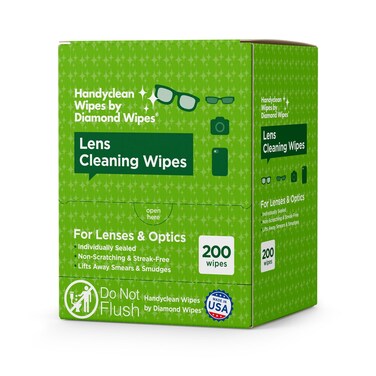 Premoistened Lens and Glass Cleaning Wipes for Glasses Camera Cell Phone Smartphone and Tablet  Safe for AR Lenses Quick Drying Streak Free Disposable  Individually Wrapped  200 Pack