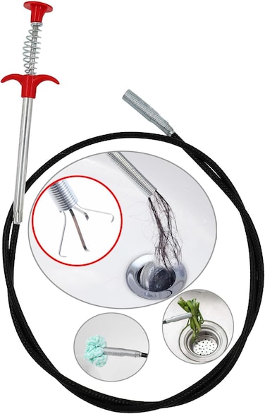 AUSAYE 79 Inch Sink SnakeGrabber Claw Pick up Tool Plumbing Snake Drain Cleaner Tool for SinkTube Drain Sewer Drain Clog Remover Snake Drain Hair Remover