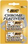 BIC Chrome Platinum Double Edge Safety Razor Disposable Single Blades Stainless Steel Pack of 10