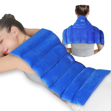 Atsuwell Large Microwave Heating Pad for Back Pain Relief 22x13 Full Back Heat Pad Microwavable with Warm and Cold Compress Therapy for Cramps Stomach Ache Sore Muscle Joint Pain and Fatigue