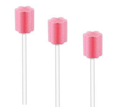 ZIZNBA Disposable Treated Oral Care Swabs 250 CountPINK