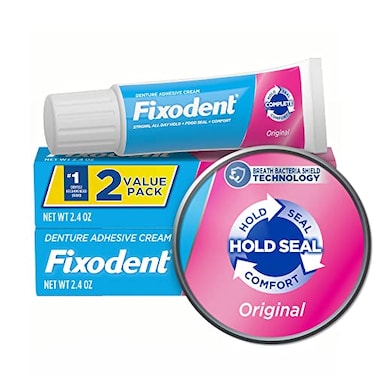 Fixodent Complete Original Denture Adhesive Cream Twin Pack 24 Oz each